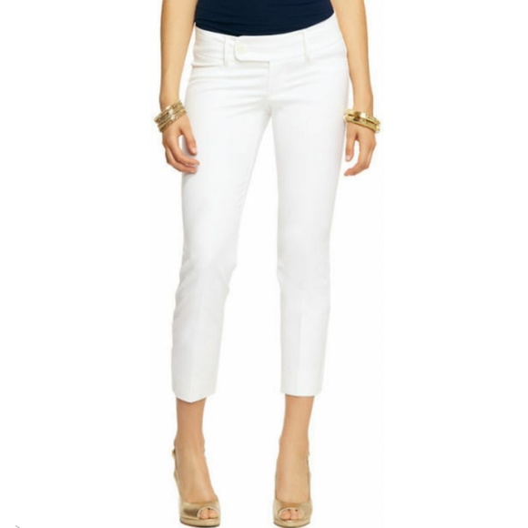 Lilly Pulitzer Pants - Lilly Pulitzer white cropped capri cotton pants